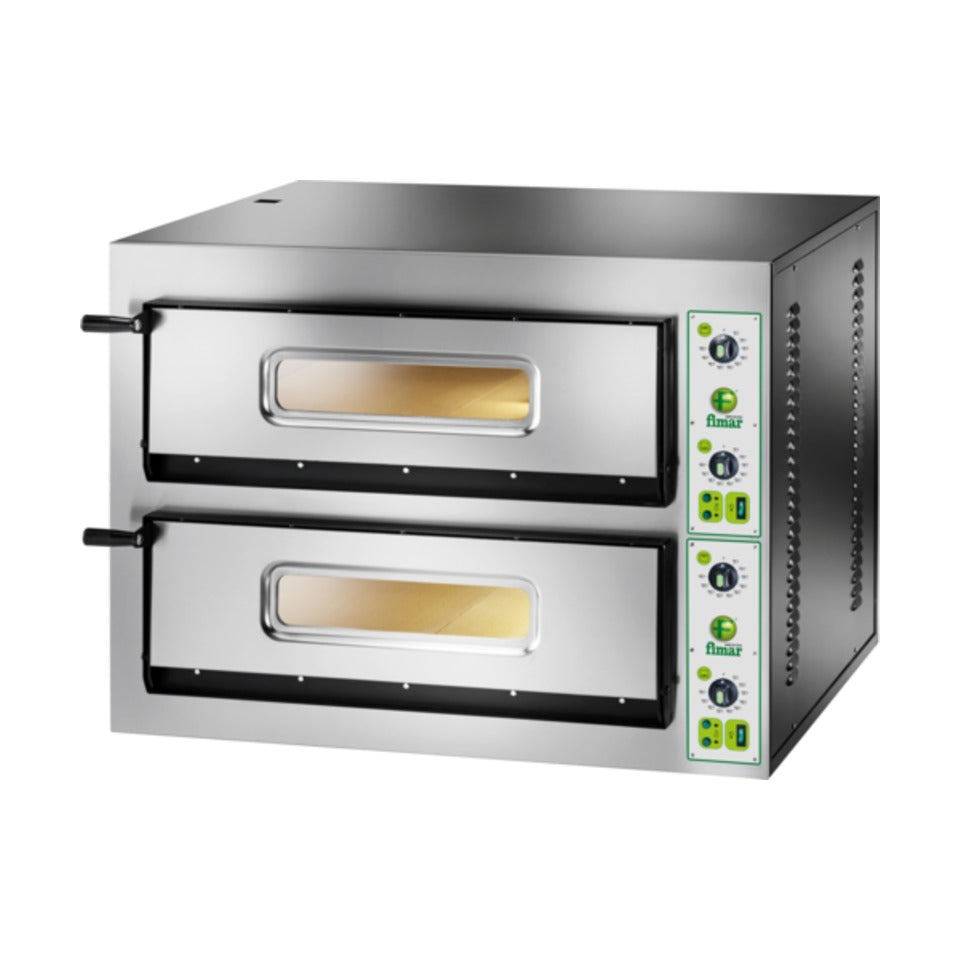 Fimar FYL/4+4 ELECTRIC TWIN DECK PIZZA OVEN - 2 X 4 PIZZAS @ 350MM ** Stand Sold Separately