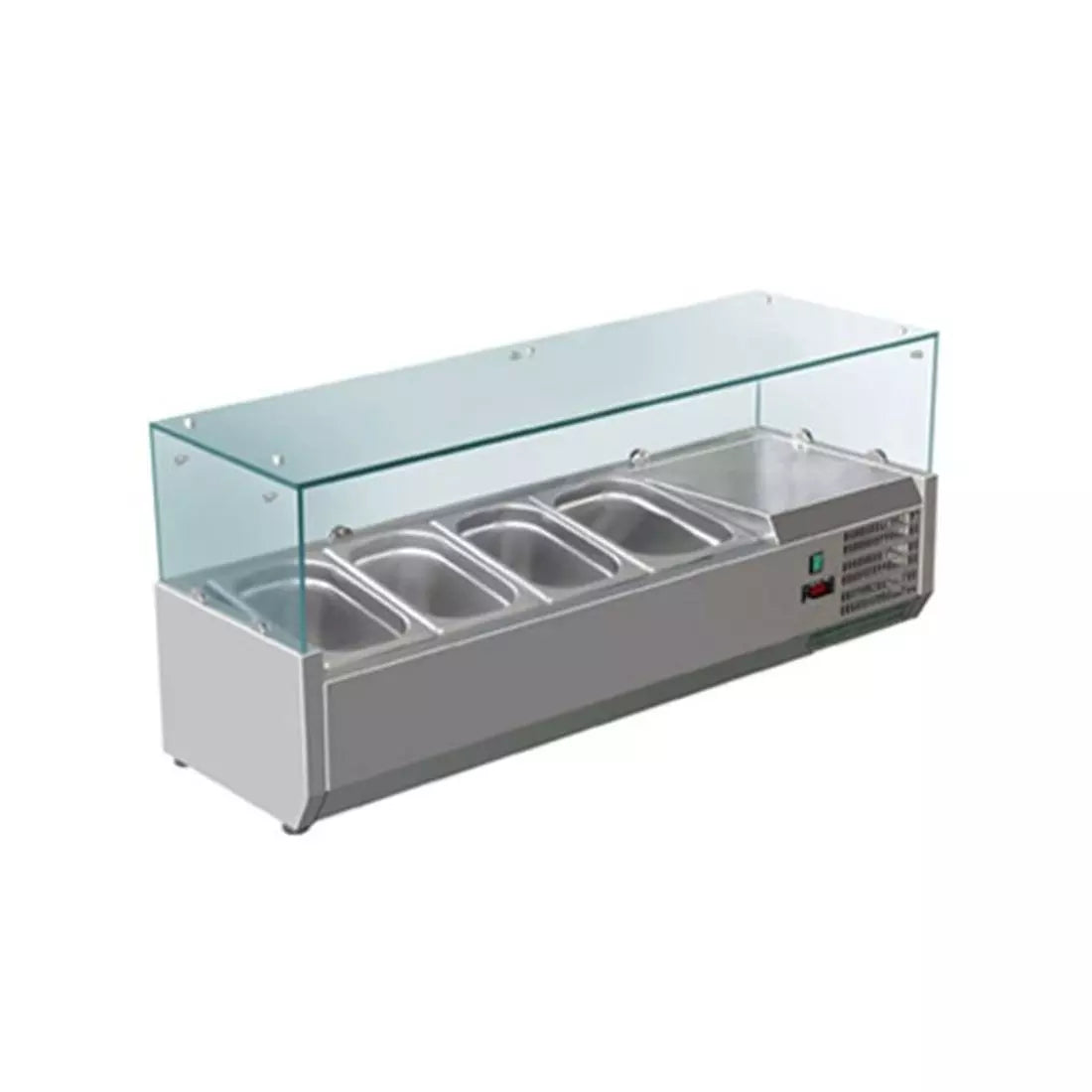 FED-X Flat Glass Salad Bench – XVRX1200/380