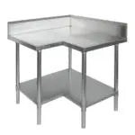 Corner Workbench with Splashback and Undershelf - 900mm