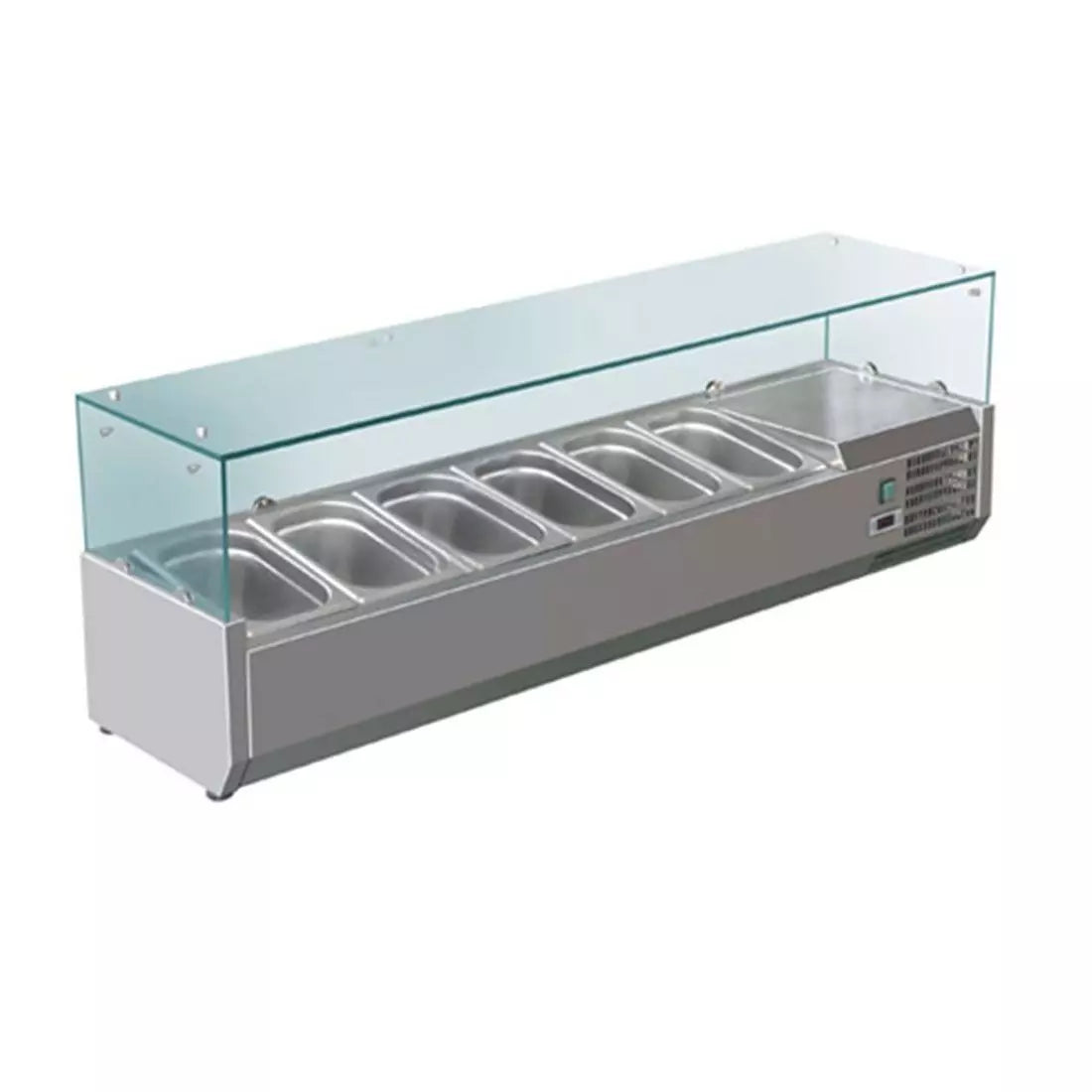 FED-X Flat Glass Salad Bench – XVRX1500/380
