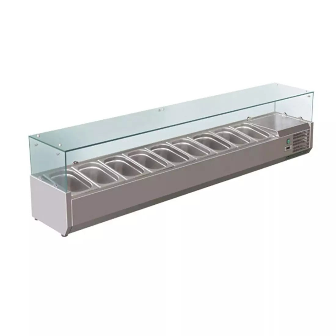 FED-X Flat Glass Salad Bench – XVRX2000/380