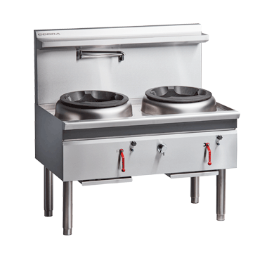 Cobra CW2H-CC - 1200mm Gas Waterless Wok with 2 Chimney burners